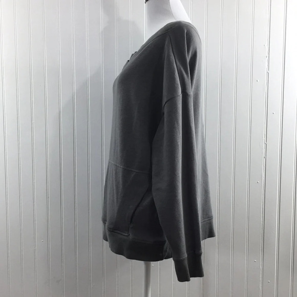 Fabletics Gray Sweatshirt Womens Medium Cotton Pullover - Picture 4 of 10